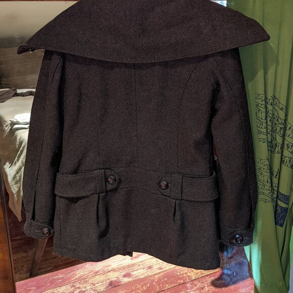 H & M Divided brown wool blend winter coat - Picture 2 of 5